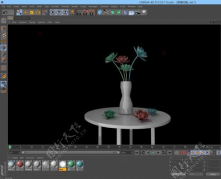 花瓶桌子模型CINEMA4D文件
