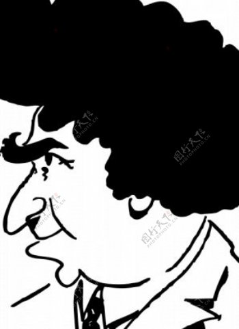 乔凡尼马蒂内利的肖像漫画矢量图