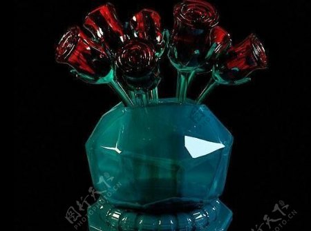 漂亮的玫瑰造型花瓶vases97