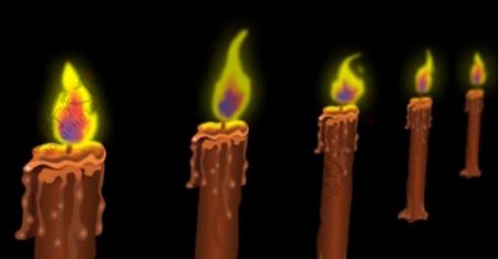 燃烧的蜡烛火焰动画图片
