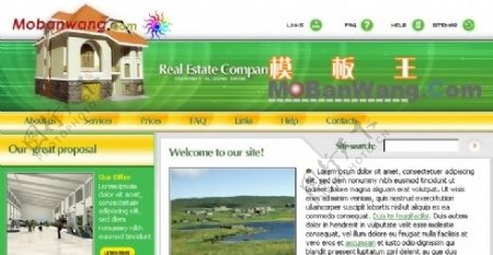 欧美绿色生态建筑网页模板