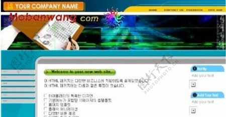 韩国公司企业介绍网页模板