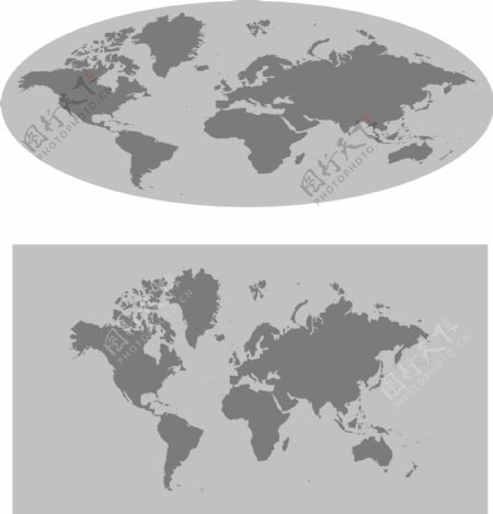免费矢量环球世界地图