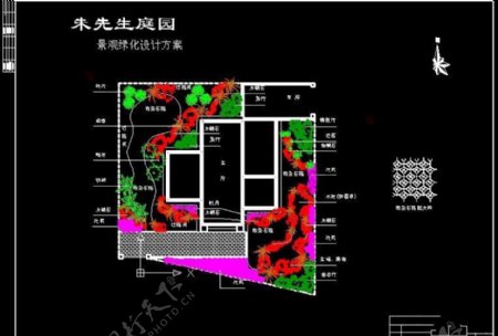 某私家别墅绿化设计图