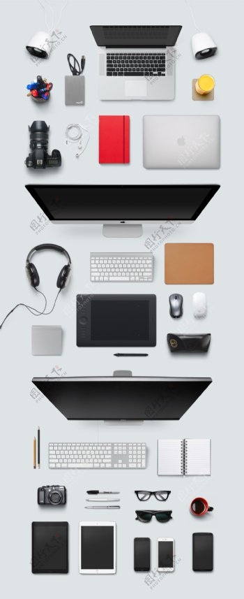 设计师办公桌必需品UI设计