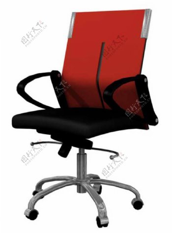 红色靠背椅子家居家具装饰素材