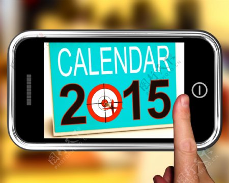 2015智能手机上的日历显示未来的计划