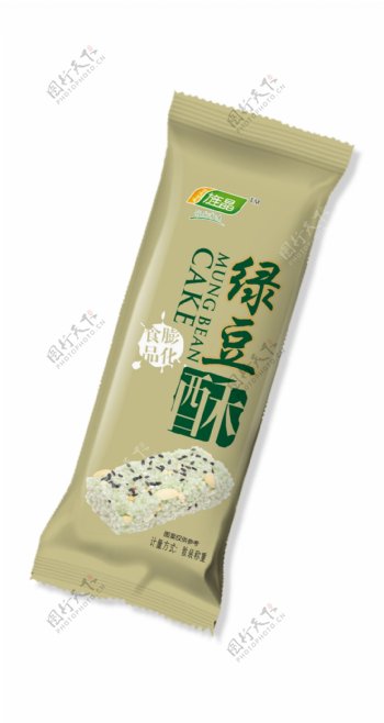 米花糖绿豆酥包装设计图片