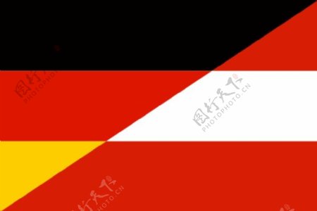 德国奥地利国旗混合剪辑艺术