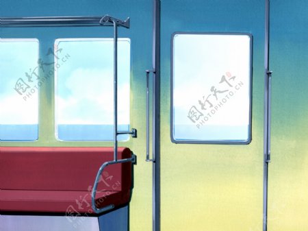 地铁车门绘画