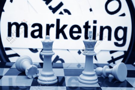 市场营销和国际象棋的概念