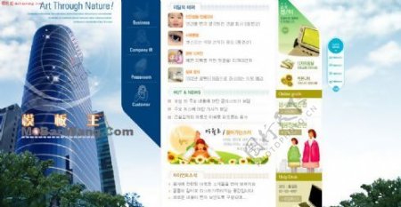 韩国主干道建筑艺术网页模板