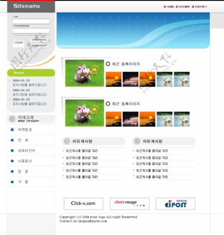 韩国宠物俱乐部网站模板