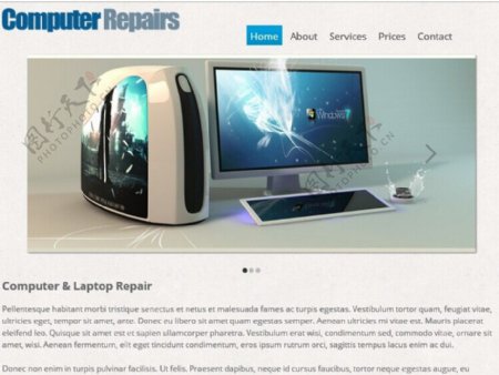 电脑维修企业网站模板