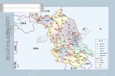 江苏省地图矢量地图CDR格式312K