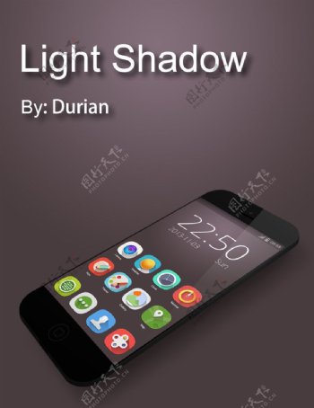 LightShadow手机主题练习图标GUIbyDurianUI原创设计作品Powerby站酷ZCOOL