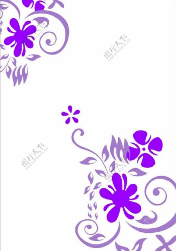 浅紫色花纹移门