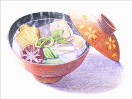 手绘日式美食料理