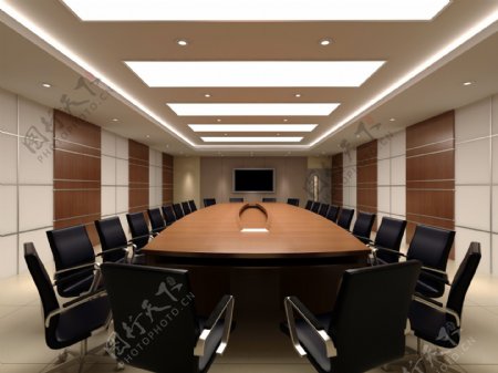 简洁实用的会议室图片