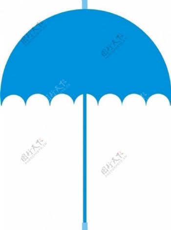 蓝色小雨伞图片