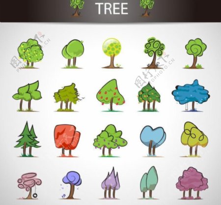 精美树木图标设计图片