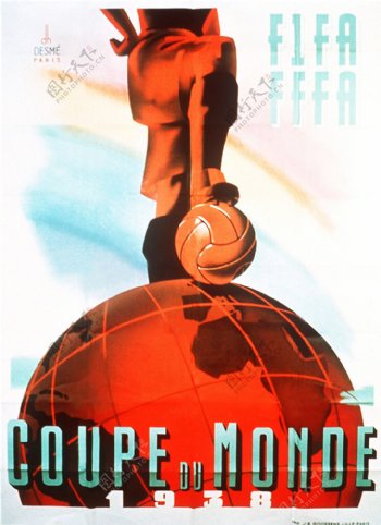 1938年法国世界杯海报图片
