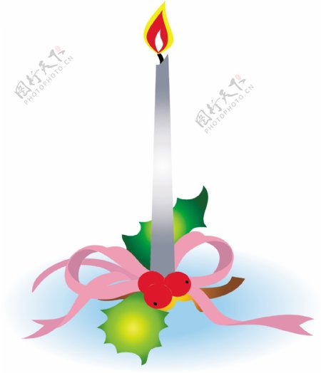 韩国圣诞蜡烛矢量图源码040