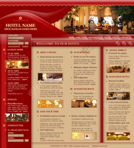 星级酒店PSD网页模板