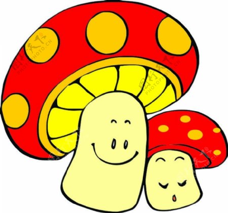 童话世界矢量可爱蘑菇海报素材