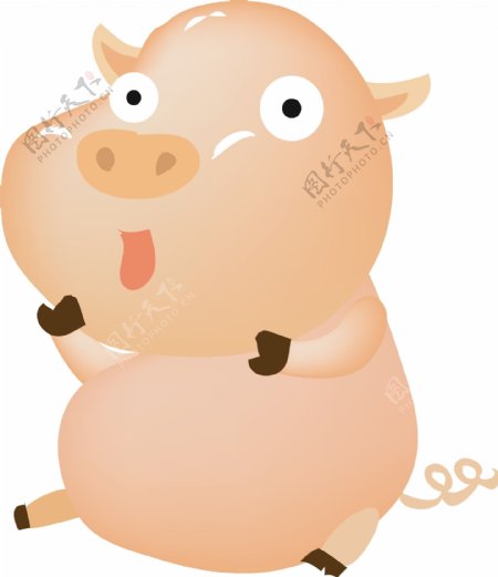 可爱小猪韩国新春矢量图07