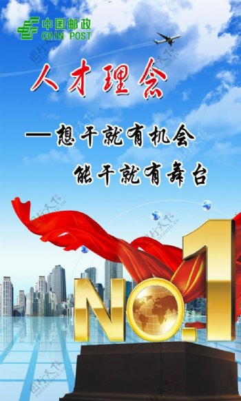 中国邮政企业文化理念海报