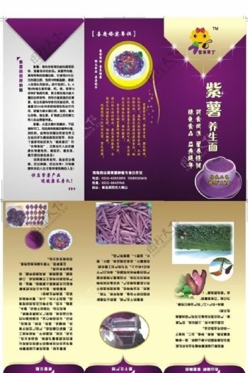 紫薯三折页图片
