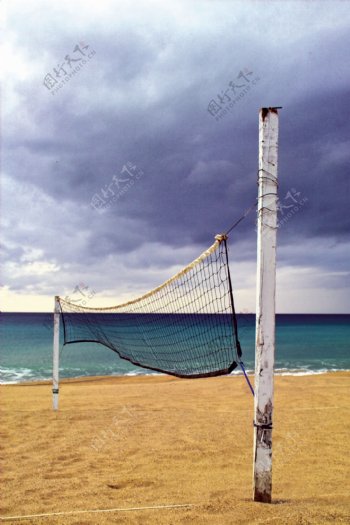 海滩排球网图片