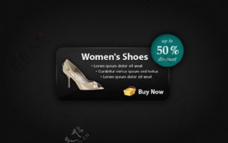 女士鞋子网站横幅设计PSD素