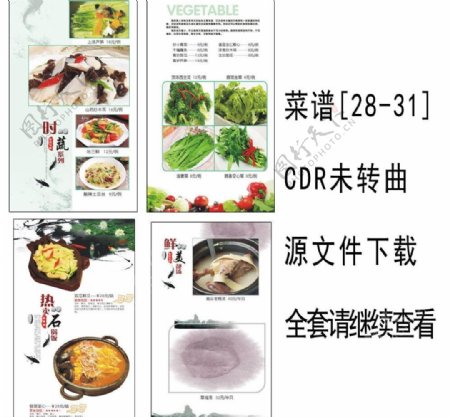 菜谱设计菜谱模版cdr源文件图片