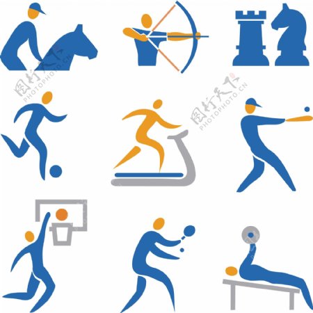 体育运动人物图标图片