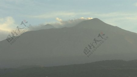 西西里岛的埃特纳火山吸烟细节2股票的录像