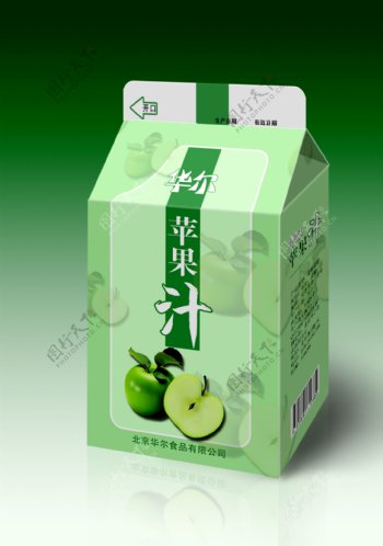 华尔苹果汁包装模板图片包装模板包装模板效果图水果苹果广告设计模板包装设计