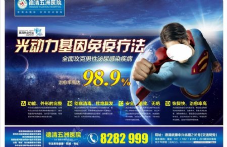 男科新技术光动力疗法广告版面图片