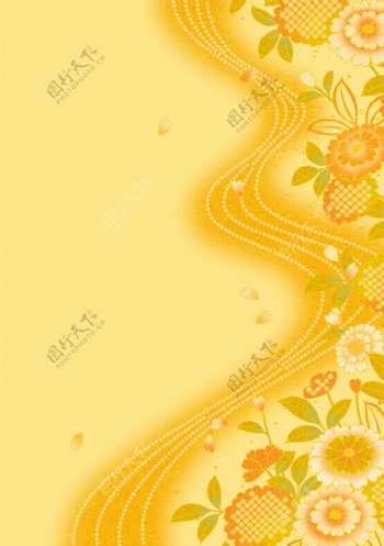 黄色系花朵底图