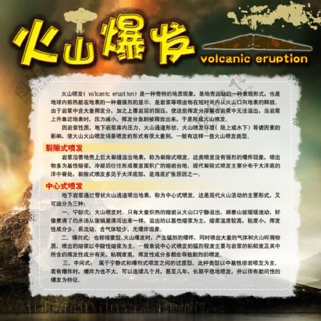 火山爆发简介挂画图片