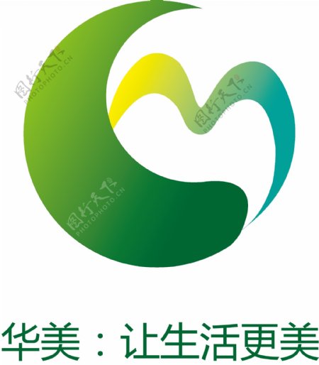 华美logo