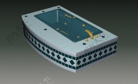 洁具典范之浴盆3D模型C010