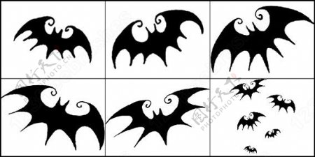 ps蝙蝠花纹笔刷图片
