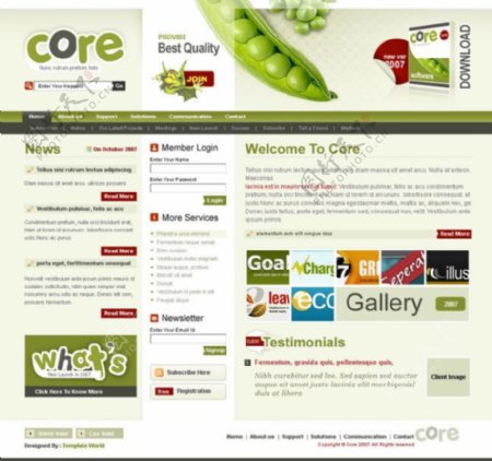 绿色食品网页psd模板