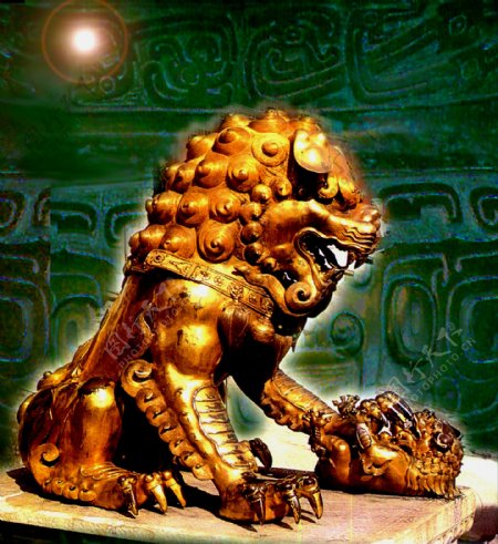 青铜器青铜艺术古品狮子