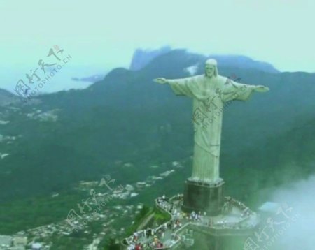 巴西雕像世界风光视频素材下载