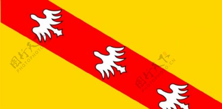 洛林地区旗帜矢量图像