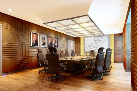 企业小型会议室图片