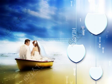 海之恋婚纱摄影模板图片